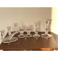 Vintage Mid Century Kerzenhalter Kerzenleuchter Bleikristall Crystal Kristallglas Vintage Mid Century Kerzenhalter Kerzenleuchter Bleikristall Crystal Kristallglas von Compacu