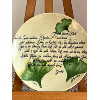 Vintage Porzellan Teller Mit Gedicht Von Johann Wolfgang Goethe Vintage Porzellan Teller Mit Gedicht Von Johann Wolfgang Goethe von Compacu