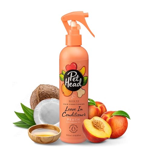 Pet Head Quick Fix Leave-In Conditioner Entwirrungsspray für Hunde | Pfirsichduft | Repariert, Entwirrt und Macht | Geeignet für nasses oder trockenes Hundehaar | Kein Ausspülen erforderlich | 300 ml Pet Head Quick Fix Leave-In Conditioner Entwirrungsspray für Hunde | Pfirsichduft | Repariert, Entwirrt und Macht | Geeignet für nasses oder trockenes Hundehaar | Kein Ausspülen erforderlich | 300 ml von Company of Animals