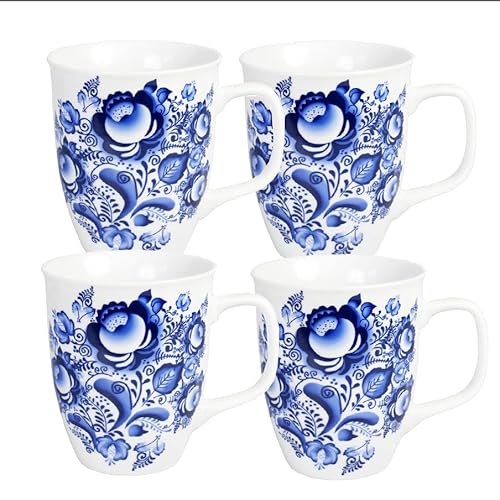 4 Tassen SET Tasse Becher Gzhel je 0,4 Liter 400ml 4 Tassen SET Tasse Becher Gzhel je 0,4 Liter 400ml von INUSPACE