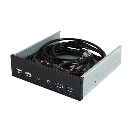 Compasty 5,25 Desktop PC Gehäuse Interne Vorderseite Platte USB Hub 2 Anschlüsse USB 3.0 Und 2 Anschlüsse USB 2.0 Mit Hd Audio Anschluss 20 Pin Anschluss von Compasty