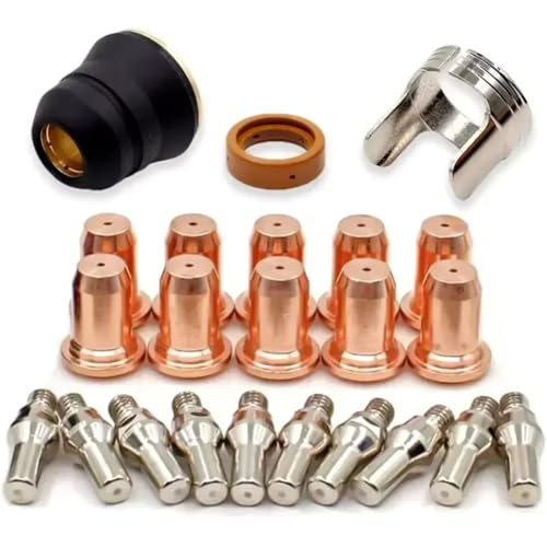 Comphic 23 Stück PT-60-40 PT40 Plasmaschneidbrennerspitze 1,0 mm 51313 Elektrode 52582 Plasmaschneid-Taschenlampe Plasmaschneiden von Comphic