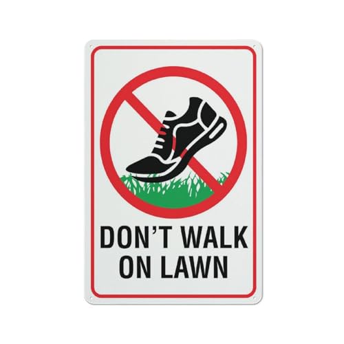 Compladeta Metallschild mit Aufschrift "Don't Walk On Ras", 30,5 x 20,3 cm, rostfreies Aluminium, mehrfarbig Compladeta Metallschild mit Aufschrift "Don't Walk On Ras", 30,5 x 20,3 cm, rostfreies Aluminium, mehrfarbig von Compladeta