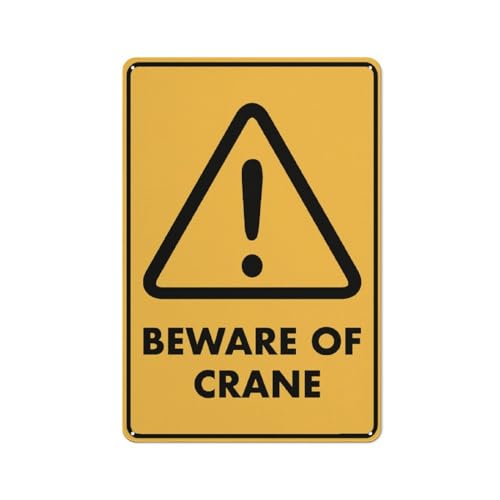 Compladeta Schild mit Aufschrift "Caution Beware Of Crane", 20,3 x 30,5 cm, rostfreies Aluminiumschild, für den Außenbereich, Metall-Blechschild für Zuhause, Geschäft, Hof Compladeta Schild mit Aufschrift "Caution Beware Of Crane", 20,3 x 30,5 cm, rostfreies Aluminiumschild, für den Außenbereich, Metall-Blechschild für Zuhause, Geschäft, Hof von Compladeta