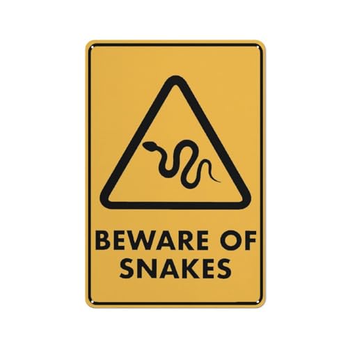 Compladeta Schild mit Aufschrift "Caution Beware Of Snakes", 20,3 x 30,5 cm, rostfreies Aluminium, UV-Druck, 4 vorgebohrte Löcher, langlebig/wetterfest Compladeta Schild mit Aufschrift "Caution Beware Of Snakes", 20,3 x 30,5 cm, rostfreies Aluminium, UV-Druck, 4 vorgebohrte Löcher, langlebig/wetterfest von Compladeta