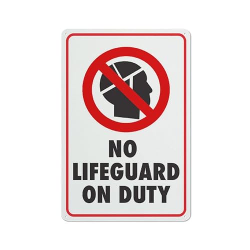 Compladeta Schild mit Aufschrift "No Lifeguard On Duty" für den Außenbereich, UV-bedrucktes Aluminium, 30,5 x 20,3 cm, wetterfest und für Zuhause oder Geschäft Compladeta Schild mit Aufschrift "No Lifeguard On Duty" für den Außenbereich, UV-bedrucktes Aluminium, 30,5 x 20,3 cm, wetterfest und für Zuhause oder Geschäft von Compladeta
