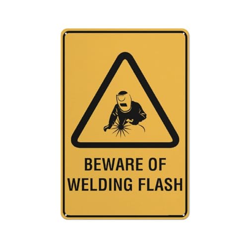 Compladeta Warnschild "Caution Beware Of Welding Flash", 30,5 x 20,3 cm, rostfreies Aluminium, mehrfarbig Compladeta Warnschild "Caution Beware Of Welding Flash", 30,5 x 20,3 cm, rostfreies Aluminium, mehrfarbig von Compladeta