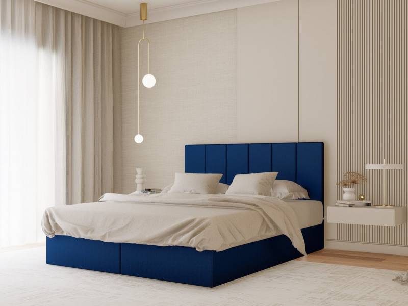 Compleo Boxspringbett Polsterbett mit zwei Bettkasten MILA, Bonell-Matratze und Topperr als Option von Compleo