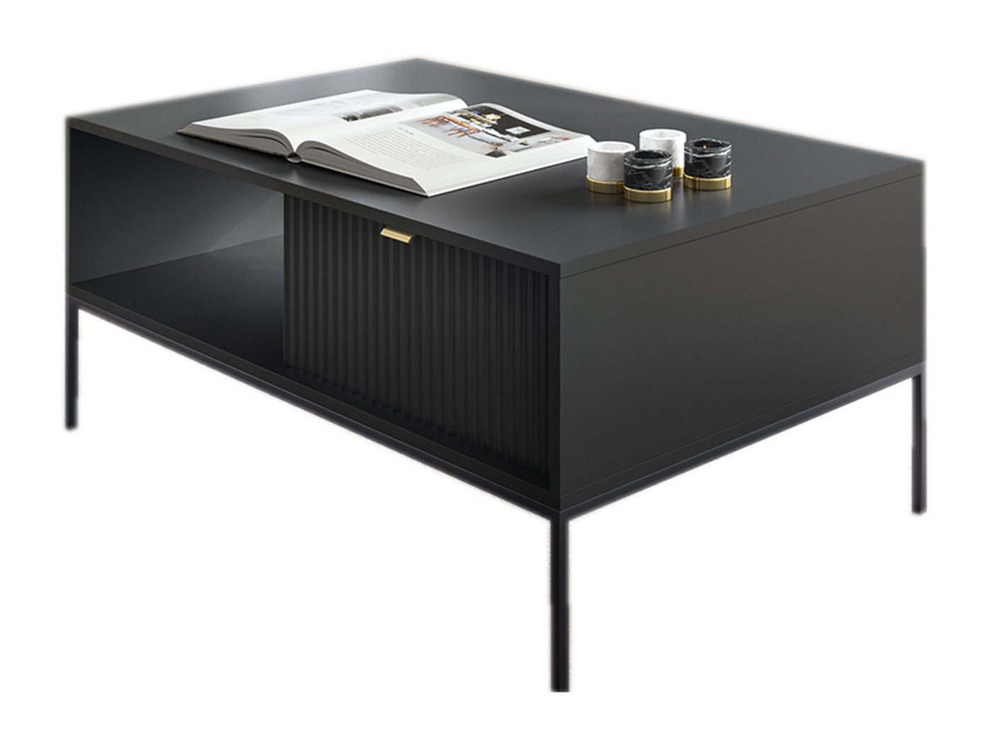 Compleo Couchtisch Couchtisch Nova, Kaffeetisch mit Schublade und Ablagefach von Compleo