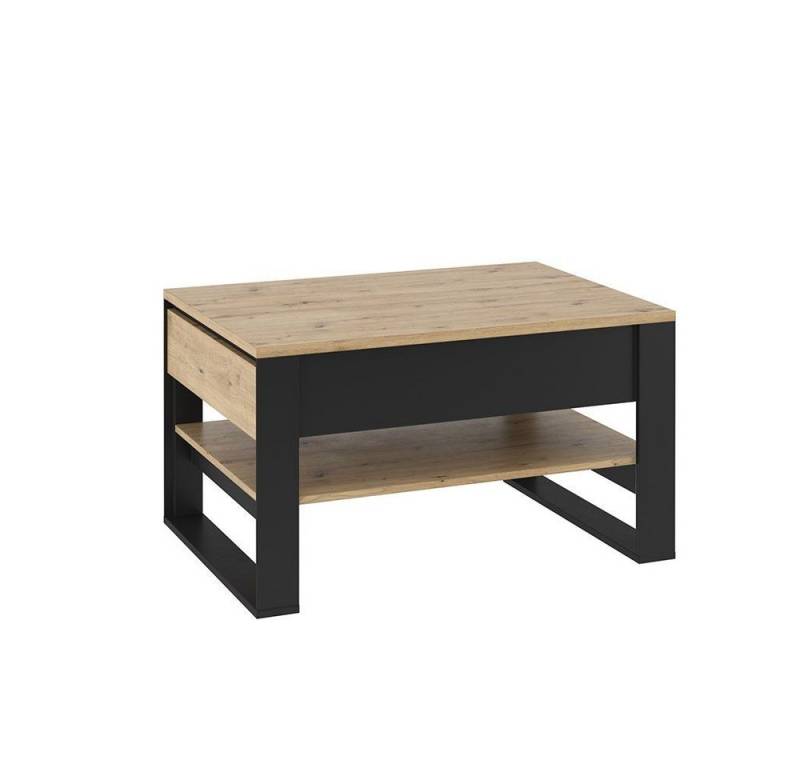 Compleo Couchtisch Modern Kaffeetisch mit 2 Schubladen, Rechteckig Tisch mit Regale von Compleo