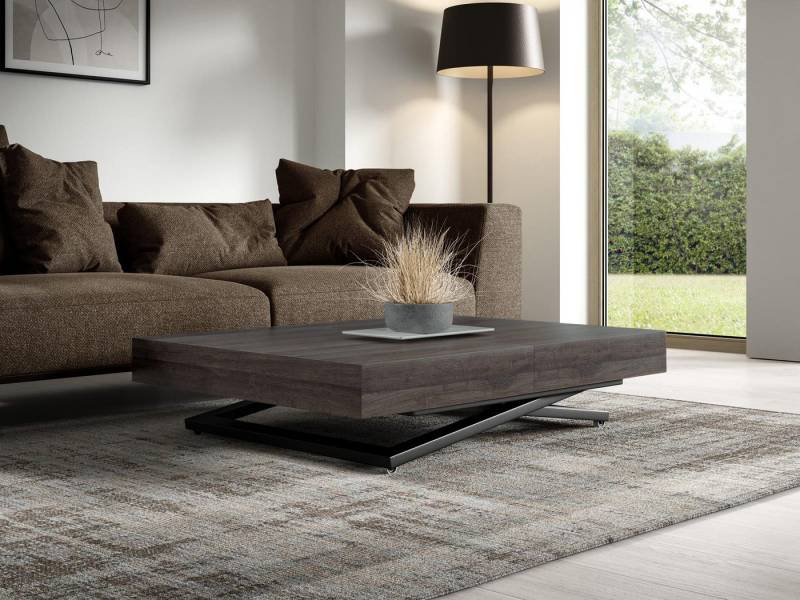 Compleo Couchtisch ausziehbar und höhenverstellbar, Modern Design, 120/200 x 80 x 27-80cm von Compleo