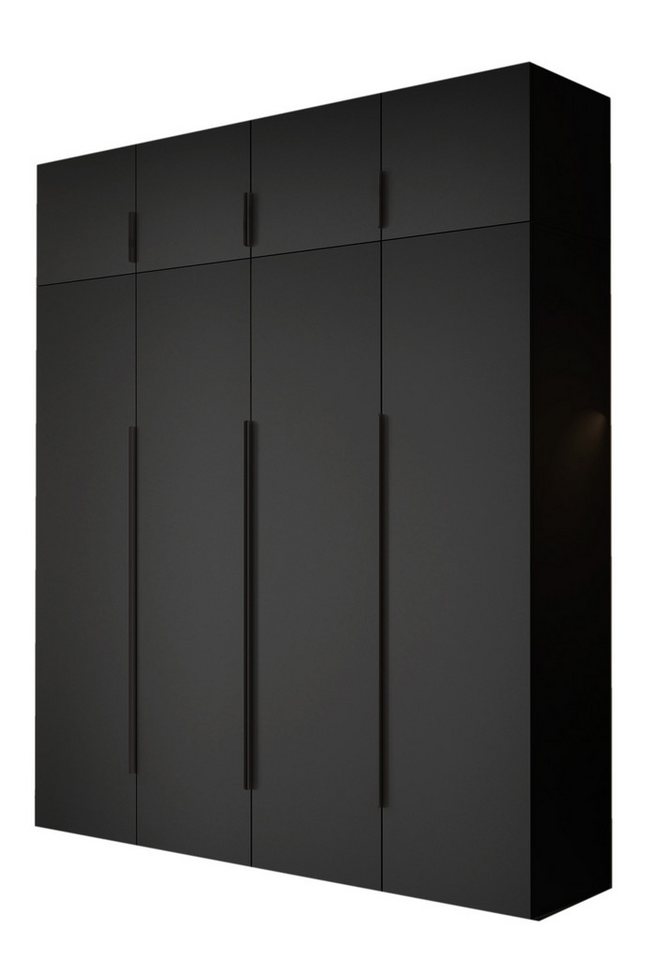 Compleo Drehtürenschrank STELLS mit vier Drehtüren, Kleiderstange, Metallgriffe von Compleo