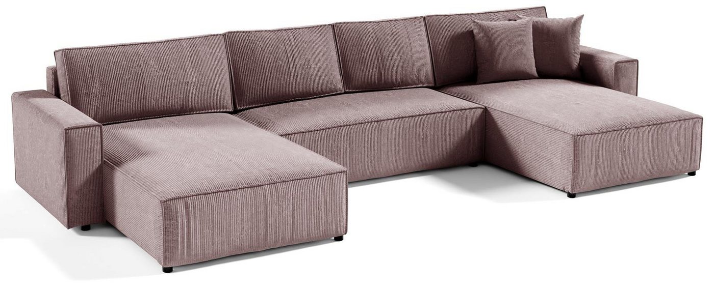 Compleo Ecksofa U-Form mit Bettkasten und Schlaffunktion BOSTON U, Breite: 390 cm, Modern Stil, Wohnzimmer von Compleo