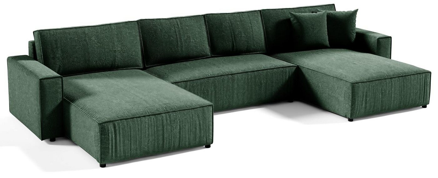 Compleo Ecksofa U-Form mit Bettkasten und Schlaffunktion BOSTON U, Breite: 390 cm, Modern Stil, Wohnzimmer von Compleo