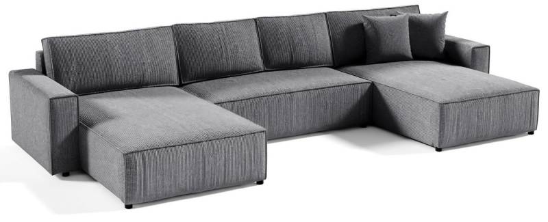 Compleo Ecksofa U-Form mit Bettkasten und Schlaffunktion BOSTON U, Breite: 390 cm, Modern Stil, Wohnzimmer von Compleo