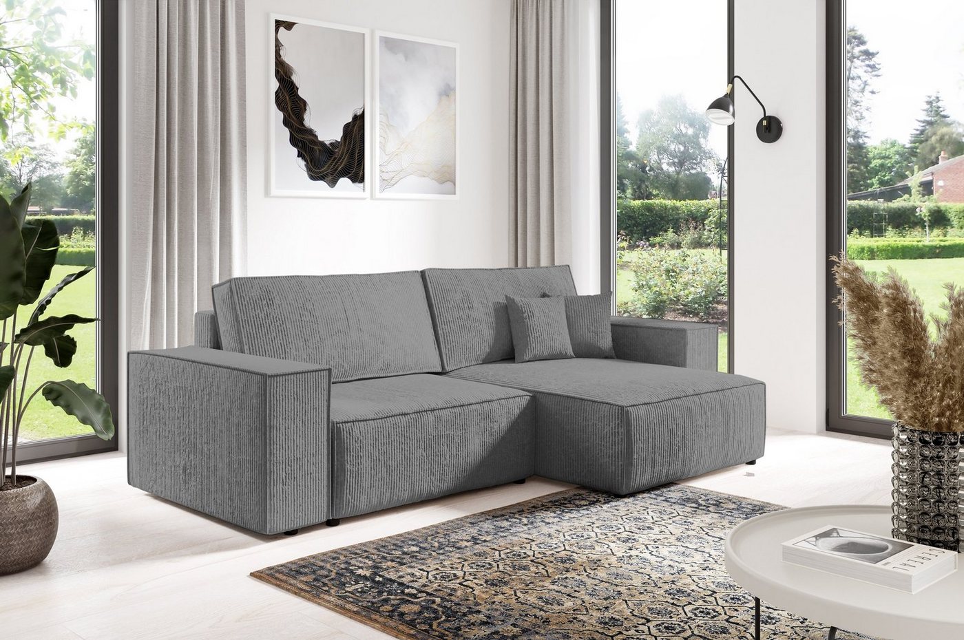 Compleo Ecksofa BOSTON MINI, Schlaffunktion mit Liegefläche 135 x 200 cm, Bettkasten von Compleo