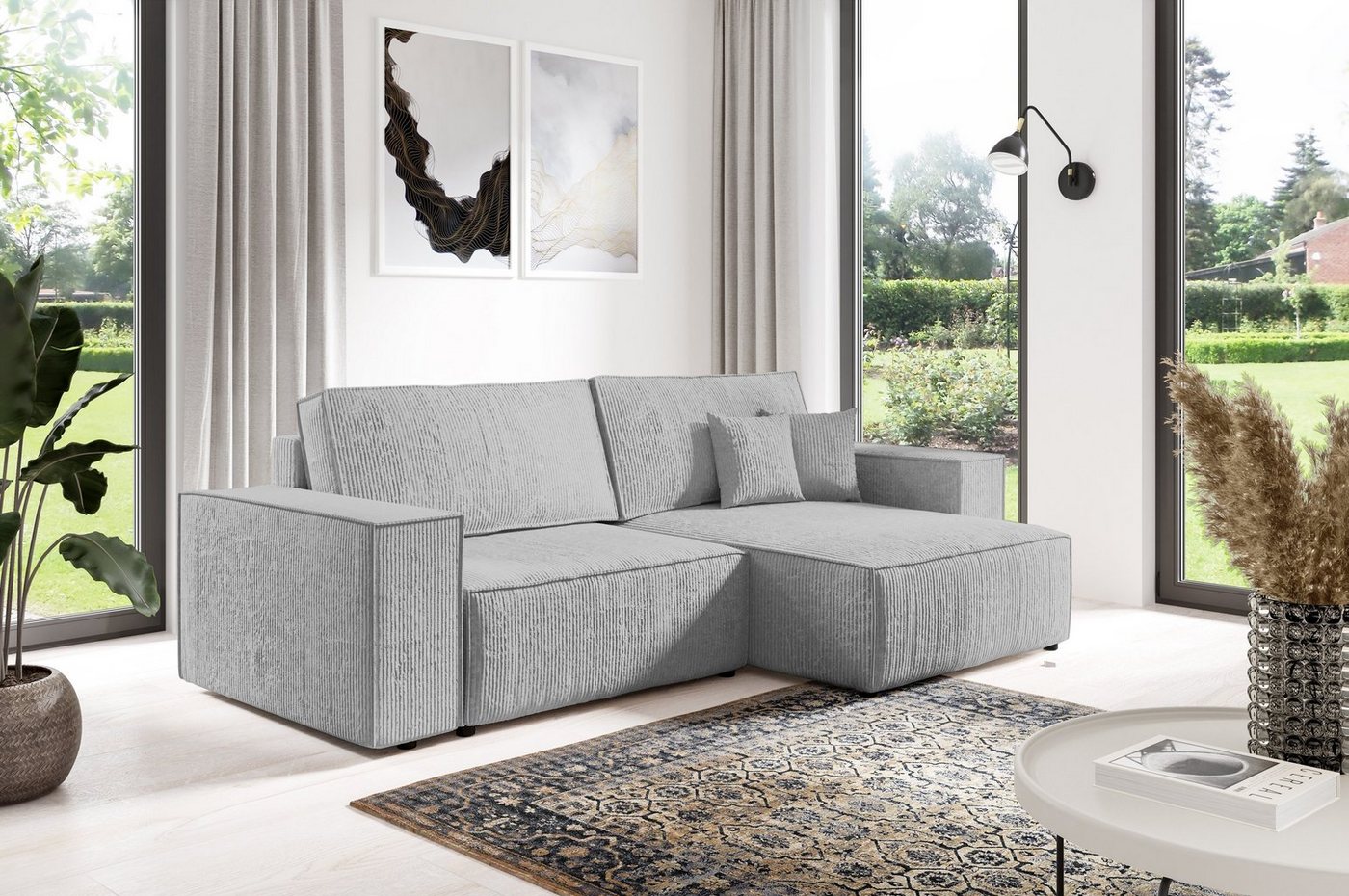 Compleo Ecksofa BOSTON MINI, Schlaffunktion mit Liegefläche 135 x 200 cm, Bettkasten von Compleo