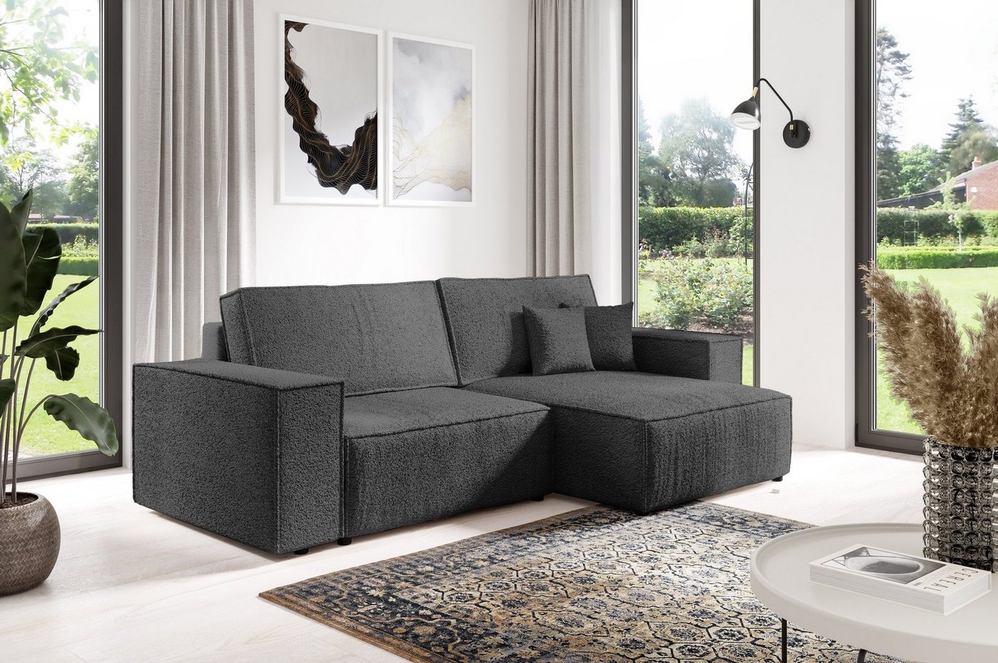 Compleo Ecksofa BOSTON MINI, Schlaffunktion mit Liegefläche 135 x 200 cm, Bettkasten von Compleo