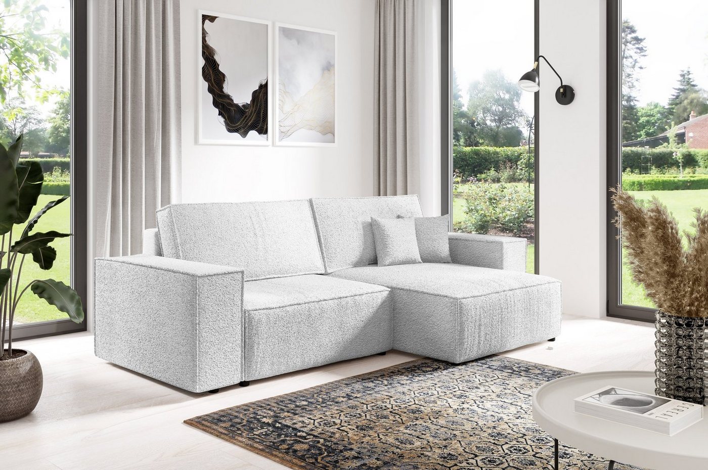 Compleo Ecksofa BOSTON MINI, Schlaffunktion mit Liegefläche 135 x 200 cm, Bettkasten von Compleo