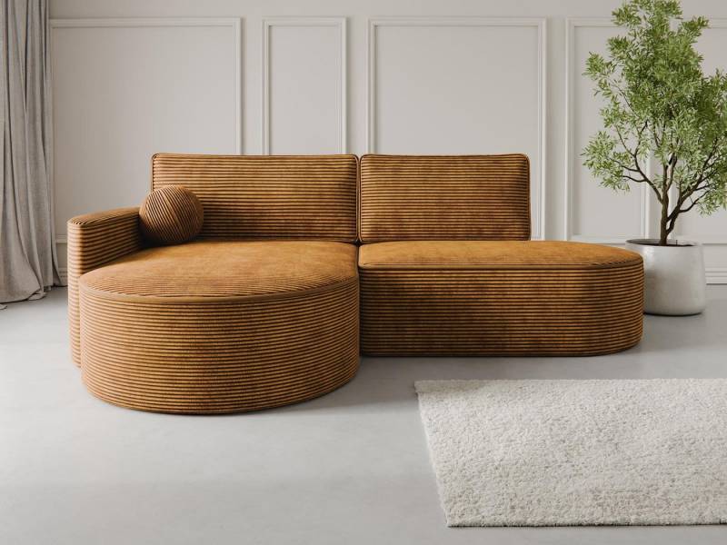 Compleo Ecksofa L MORENO, Designer Couch L, Exklusives Ecksofa, Abgerundete Formen von Compleo