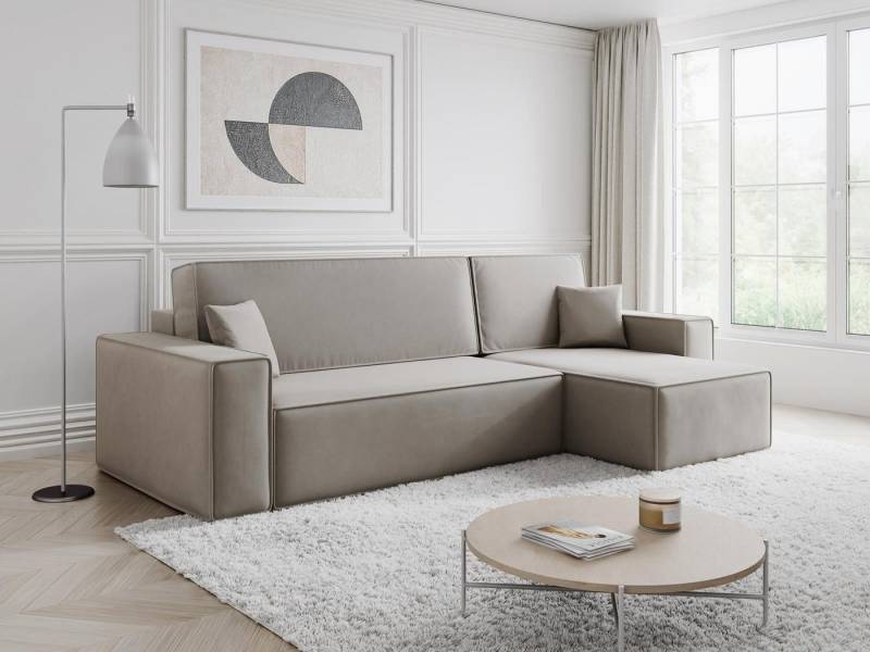 Compleo Ecksofa Schlafsofa 244 cm, L-Form, Schlaffunktion mit Bettkasten CARLS, universelle Ottomane Compleo Ecksofa Schlafsofa 244 cm, L-Form, Schlaffunktion mit Bettkasten CARLS, universelle Ottomane von Compleo