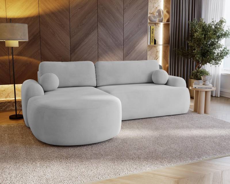 Compleo Ecksofa boucle mit breiter Ottomane OLIO, rundes Design, Exklusiv design, Stil: Modern/Japandi von Compleo
