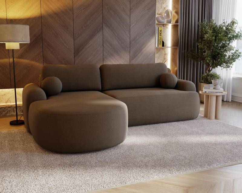 Compleo Ecksofa boucle mit breiter Ottomane OLIO, rundes Design, Exklusiv design, Stil: Modern/Japandi Compleo Ecksofa boucle mit breiter Ottomane OLIO, rundes Design, Exklusiv design, Stil: Modern/Japandi von Compleo