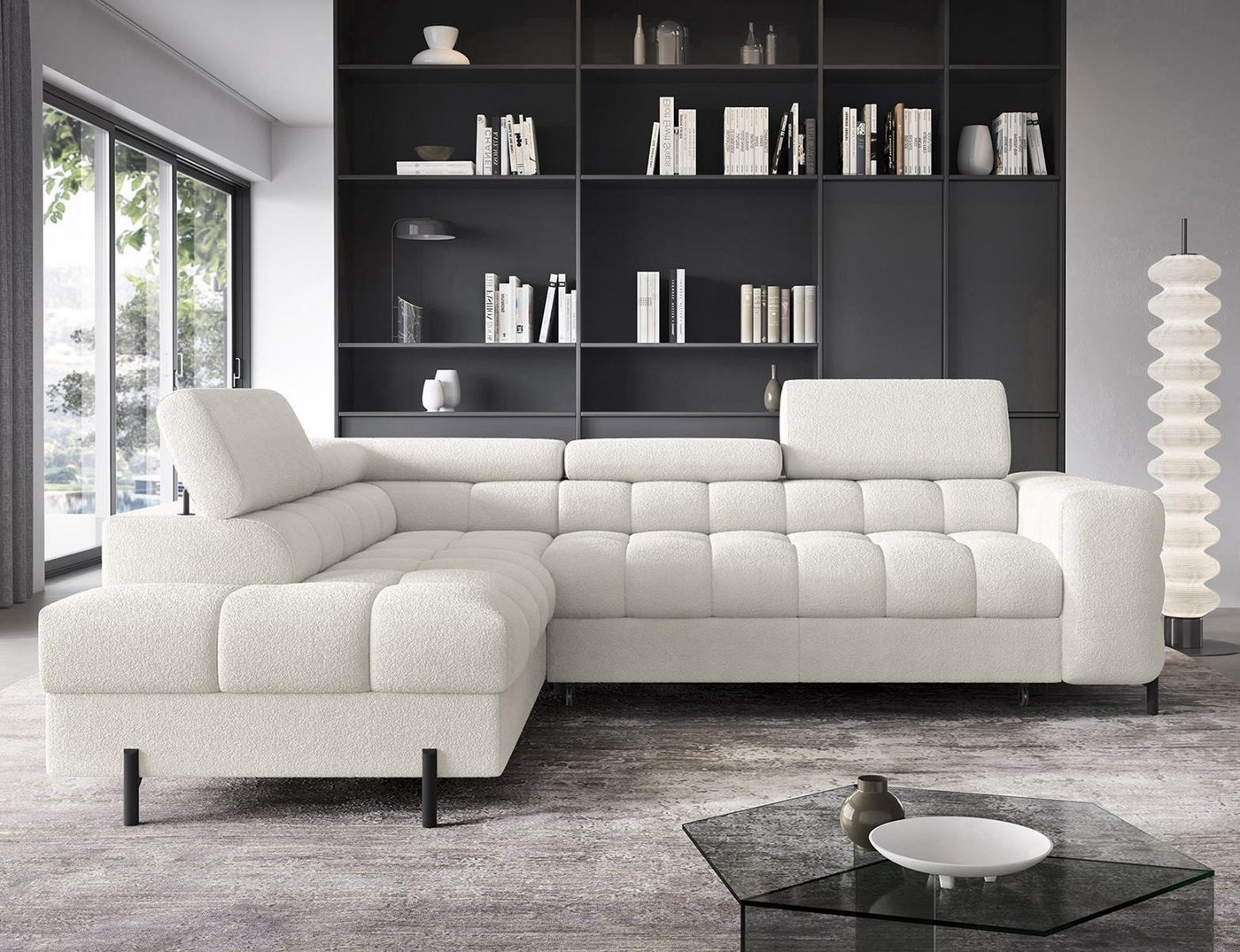 Compleo Ecksofa bubble mit verstellbaren Kopfstützen FERRO, Schlaffunktion, Bubble design Compleo Ecksofa bubble mit verstellbaren Kopfstützen FERRO, Schlaffunktion, Bubble design von Compleo