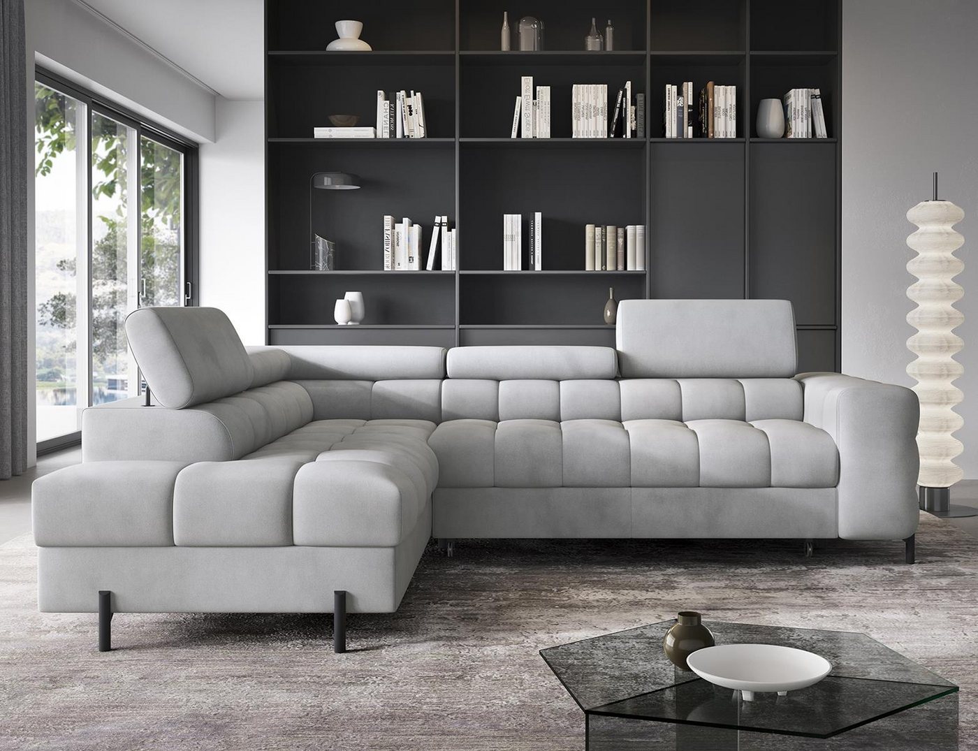 Compleo Ecksofa bubble mit verstellbaren Kopfstützen FERRO, Schlaffunktion, Bubble design Compleo Ecksofa bubble mit verstellbaren Kopfstützen FERRO, Schlaffunktion, Bubble design von Compleo