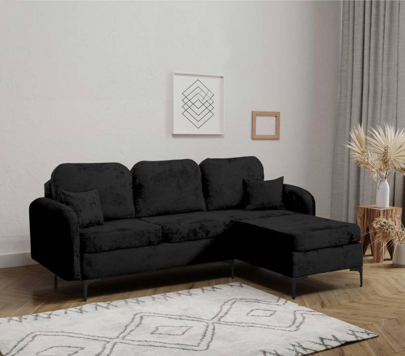 Compleo Ecksofa mit Schlaffunktion BELLA, Hohe Metallfüße, Bequem und modern von Compleo