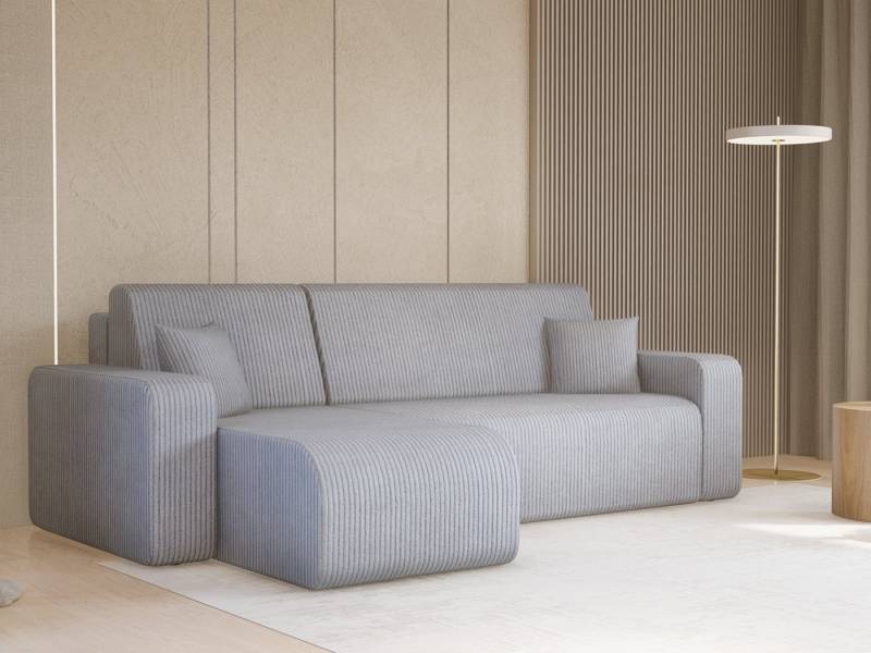 Compleo Ecksofa mit Schlaffunktion und Bettkasten JOLI Cordstoff, Breite: 244 cm, Modern Wohnzimmer von Compleo