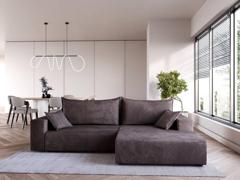 Compleo Ecksofa modern design, 240 cm breit, Modern Couch L mit Schlaffunktion, Schlafcouch Ausziehbar von Compleo