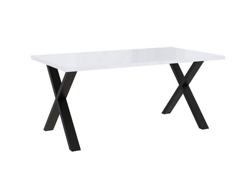 Compleo Esstisch BLAKE, Industrieller Esszimmertisch, Metallbeinen, 160x90 von Compleo