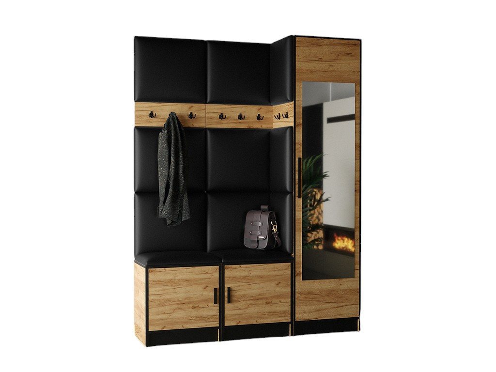 Compleo Garderoben-Set MALTI Garderobenständer, Kleiderständer mit Schuhregal und Schrank, Breiter Sitzbank Compleo Garderoben-Set MALTI Garderobenständer, Kleiderständer mit Schuhregal und Schrank, Breiter Sitzbank von Compleo