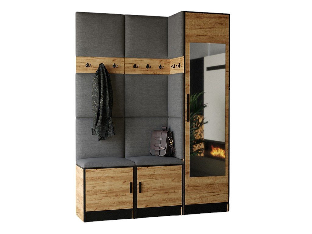 Compleo Garderoben-Set MALTI Garderobenständer, Kleiderständer mit Schuhregal und Schrank, Breiter Sitzbank Compleo Garderoben-Set MALTI Garderobenständer, Kleiderständer mit Schuhregal und Schrank, Breiter Sitzbank von Compleo