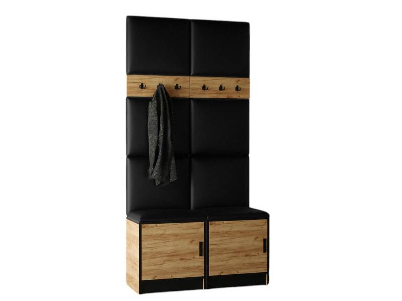 Compleo Garderoben-Set Schuhschrank, Kleiderhakenbrett, Polster-Paneel Compleo Garderoben-Set Schuhschrank, Kleiderhakenbrett, Polster-Paneel von Compleo