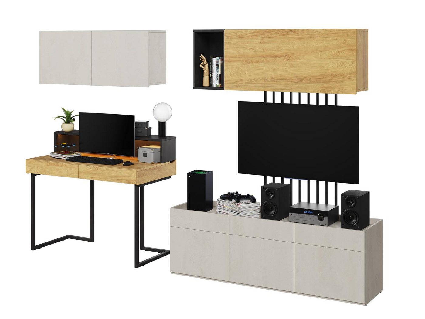 Compleo Jugendzimmer-Set Modern, Elegant TEEN FLEX, 8-set, Komplettes Set für Teenager-Zimmer von Compleo