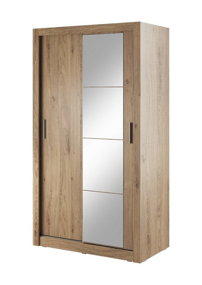 Compleo Kleiderschrank ARTI 06, 2-türig, Schwebetürenschrank mit Spiegel, Modern Flurschrank Breite 120 cm von Compleo