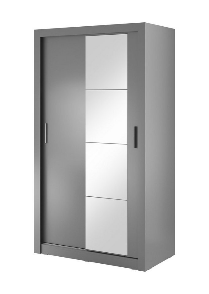 Compleo Kleiderschrank ARTI 06, 2-türig, Schwebetürenschrank mit Spiegel, Modern Flurschrank Breite 120 cm von Compleo