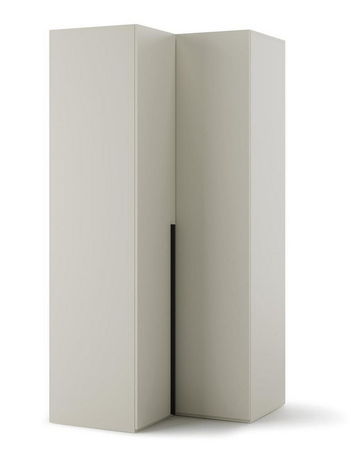 Compleo Kleiderschrank Kaschmir mit Kleiderstange, Ideal für kleine Räume, Drehtürenschrank Eckschrank von Compleo