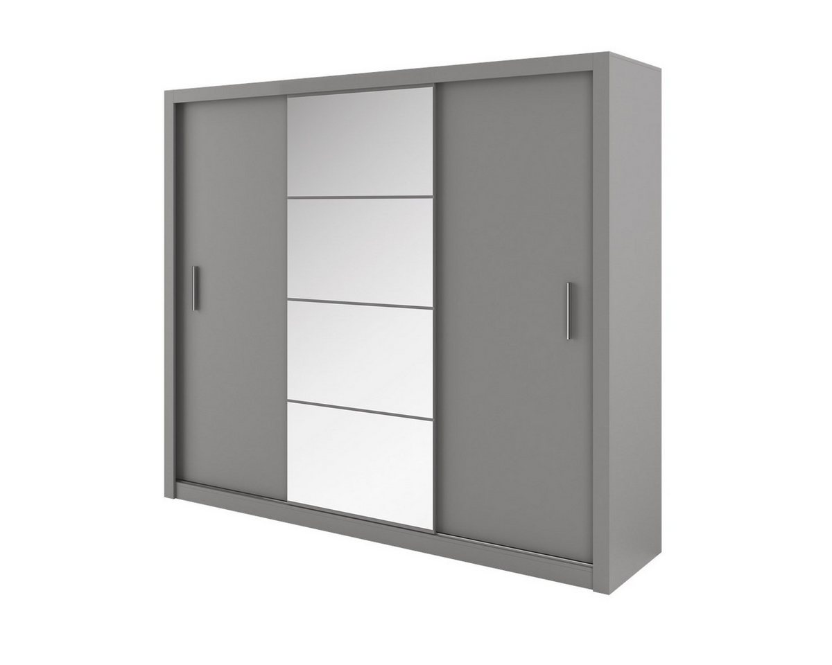 Compleo Kleiderschrank VENTI 01, mit Spiegel, 3-türig Schwebetürenschrank, Modern, 250 cm von Compleo