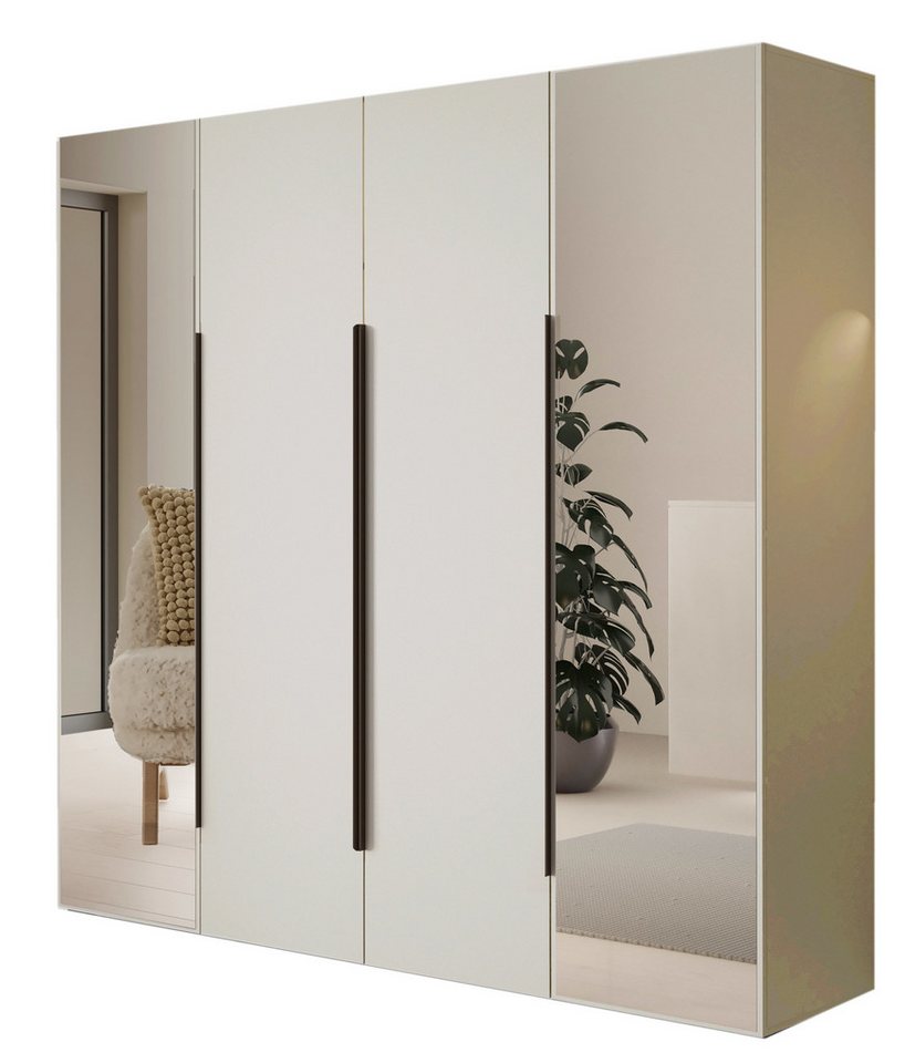 Compleo Kleiderschrank mit 4 Türen, Drehtürenschrank, Garderobenschrank mit Spiegel Compleo Kleiderschrank mit 4 Türen, Drehtürenschrank, Garderobenschrank mit Spiegel von Compleo