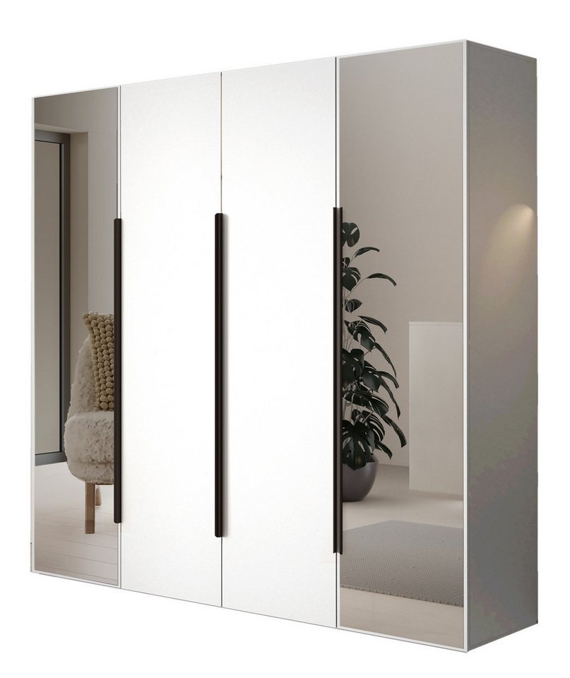 Compleo Kleiderschrank mit 4 Türen, Drehtürenschrank, Garderobenschrank mit Spiegel Compleo Kleiderschrank mit 4 Türen, Drehtürenschrank, Garderobenschrank mit Spiegel von Compleo