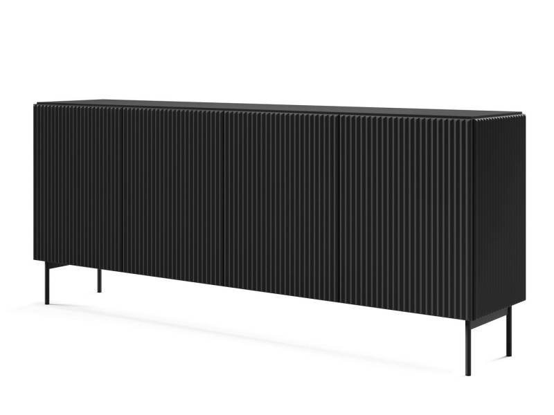 Compleo Kommode 4 Türen, Fronten mit Rillenstruktur, Elegant und Modern Sideboard Compleo Kommode 4 Türen, Fronten mit Rillenstruktur, Elegant und Modern Sideboard von Compleo