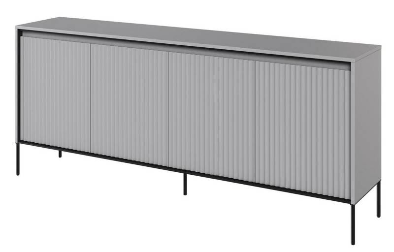 Compleo Kommode FLORE (193x40x83 cm) mit 4 Türen, Metallfüße von Compleo
