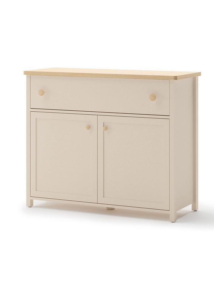 Compleo Kommode Kinderkommode beige, Kommode mit Schublade STARS von Compleo