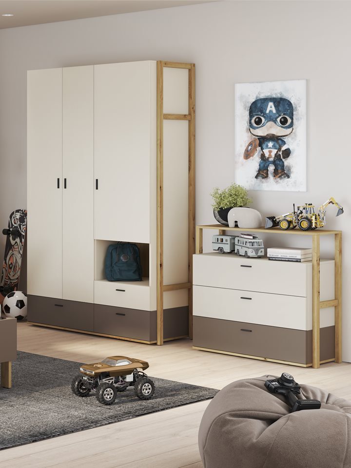 Compleo Kommode LAGOS mit drei geräumigen Schubladen, moderne Farbgebung, Jugendzimmer von Compleo