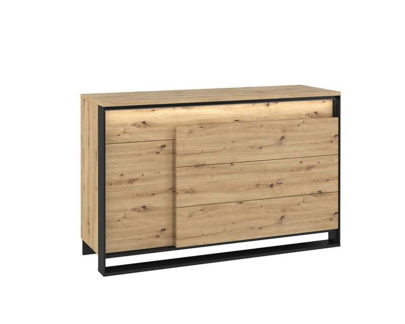 Compleo Kommode LIMA Sideboard mit 4 Schubladen, Mehrzweckschrank von Compleo