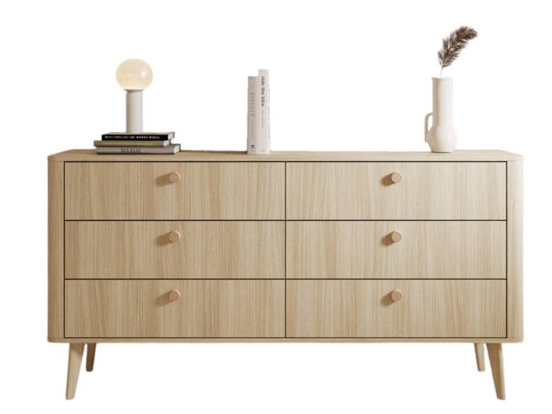 Compleo Kommode mit 6 Schubladen, Boho Kommode, japanisches Design (BOHOS), Kommode fürs Schlafzimmer Japandi von Compleo