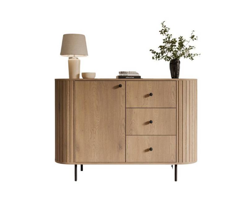 Compleo Kommode mit Schubladen, japandi eiche cremona, Perfekt für den Flur OVI von Compleo